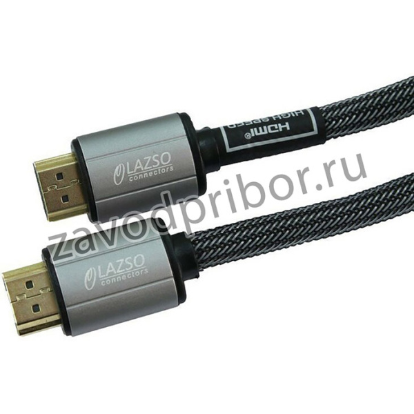 Кабель HDMI - HDMI, 1м, Lazso WH-111(1m)-B