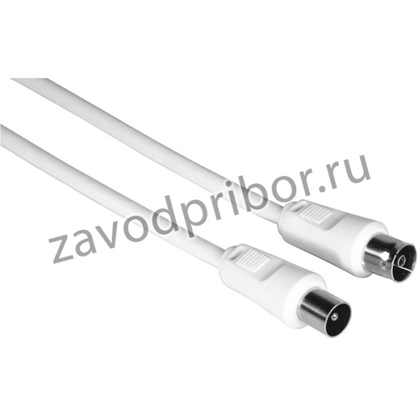 Кабель антенный Hama Coax (m)/Coax (f) 1.5м. белый (00205028)