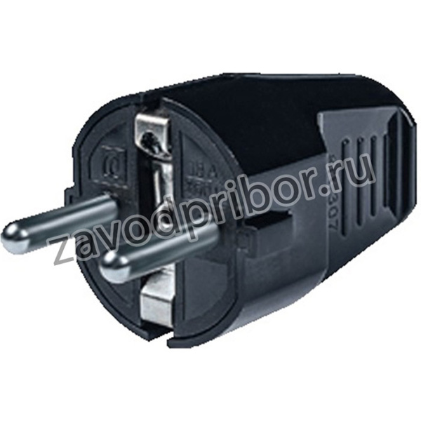 Aling-conel Вилка с заземляющим контактом 16А 250В, черный 307.13 137009
