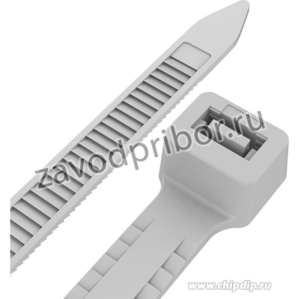 67-0350, Стяжка нейлоновая с тройным замком 350x4,8мм, белая (100 шт/уп)