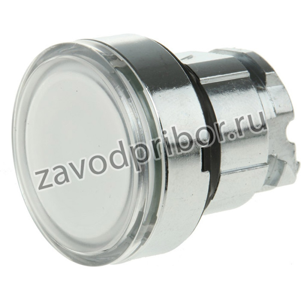 ZB4BH013, Переключатель, кнопочный, 2, 22мм, белый, IP66, Кнопка, плоская
