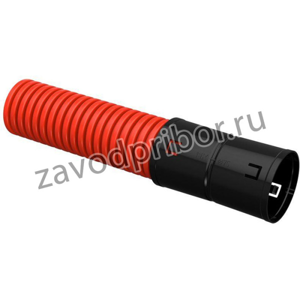 Труба гофрированная двустенная ПНД гибкая d75мм с муфтой красн. (уп.50м) IEK CTG12-075-K04-050-R