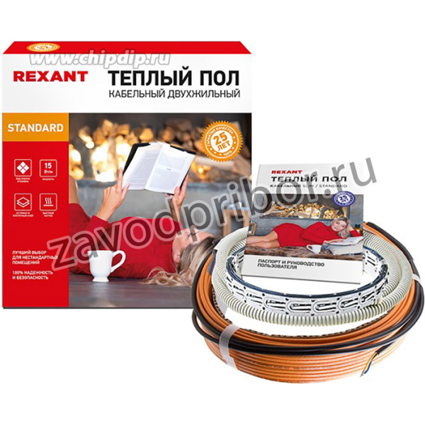 51-0523-3, Теплый пол Standard RND-180-2700 2700Вт, 180м, 17,0-22,5м2 двухжильный