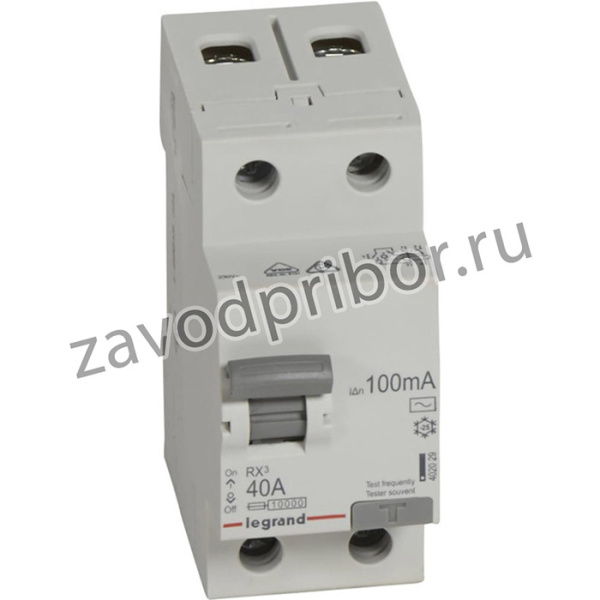 Выключатель дифференциального тока Rx3 100ма 40а 2п Ac 402029
