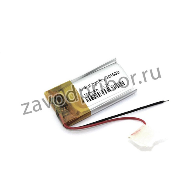 Аккумулятор универсальный 3x15x30 мм 3.8V 100mAh Li-Pol (2 Pin)