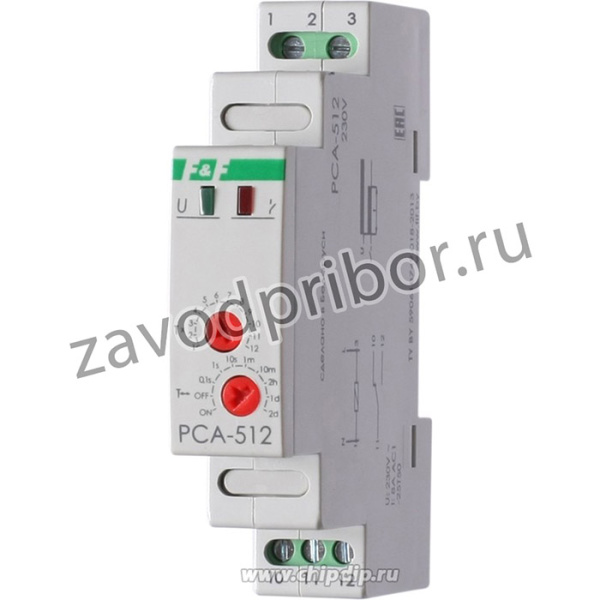 PCA-512, Реле времени с задержкой выключения 230В 8А 1 переключ.