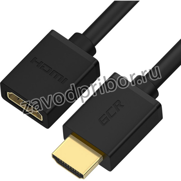 GCR-51660, GCR Удлинитель 5.0m v2.0 HDMI-HDMI черный, 28/28 AWG, позолоченные контакты, Ethernet 18.0 Гбит/с, 1