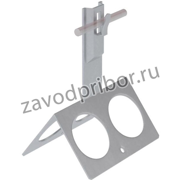 Держатель зажимной коньковый BKDZ-H80-D5-8 для прутка d5-8мм H=80мм с широк. осн. сталь КМ MA0106