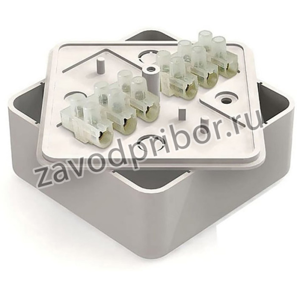Коробка распределительная с клеммной колодкой 75х75х28мм БЕЛАЯ GE41216-01