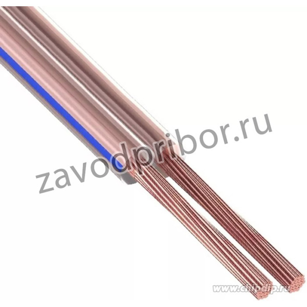 BW7707, Кабель акустический 2х2.5 мм2 (~13 GA) OFC, сверхмягкий прозрачный диэлектрик, за 1м
