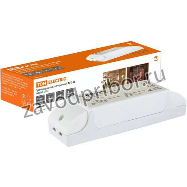 Трансформатор электронный диммируемый ТЭ-250 220В/12В 80-250Вт TDM