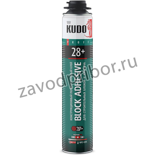 KUPP10UABL, KUPP10UABL_клей! полиуретановый профессион.всесезон.для строительных блоков KUDO PROFF 28+ 1000 мл\
