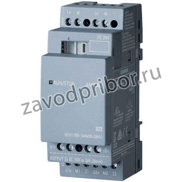 Модуль расширения LOGO! AM2 AQ 2AO, 0-10В /0...4-20мА 6ED10551MM000BA2