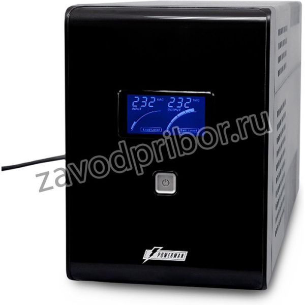 POWERMAN Smart Sine 1500, UPS Powerman Smart Sine, ИБП POWERMAN Smart Sine 1500, LCD, линейно-интерактивный, 1500ВА, 1050Вт, 4 евророзетки