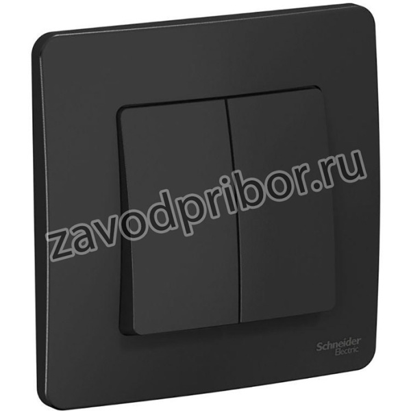 Выключатель 2-кл. СП Blanca 10А IP20 (сх. 5) 250В антрацит SE BLNVS010506