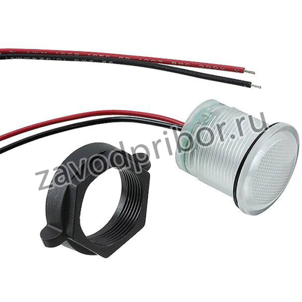 CNX722C900FVW, Panel Mount Indicator Round 22mm LED FV Wire White MS