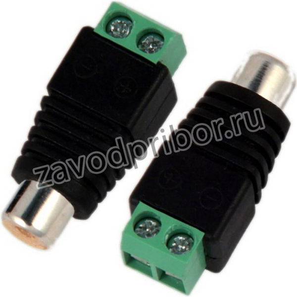Разъем RCA гнездо пластик на кабель, винт, PL2162