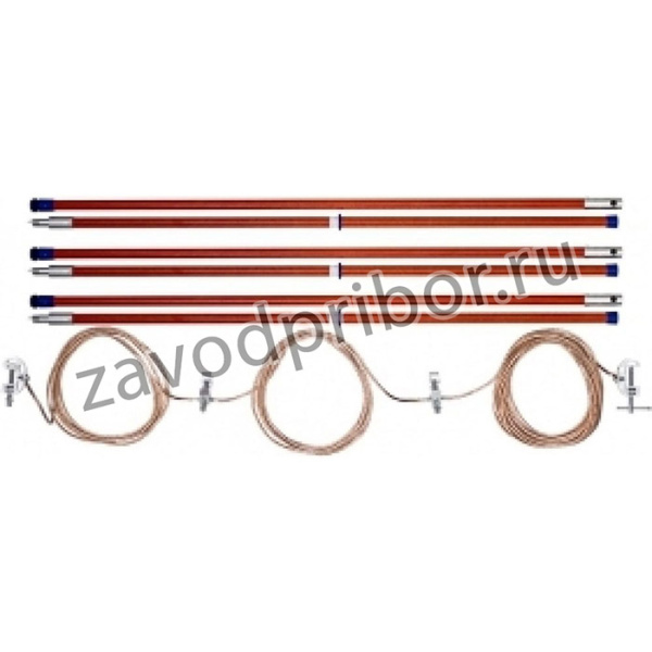 Переносное заземление для ВЛ до 220 кВ ЗПЛ-220-3 Д 50 кв мм 3 штанги 413635