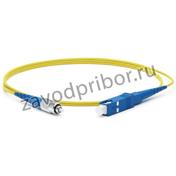 01 Патч-корд волоконно-оптический (шнур) Hyperline, SM 9/125 (OS2), FC/UPC-SC/UPC, 2.0 мм, simplex, LSZH, 1м, желтый
