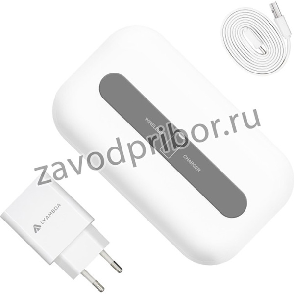 Зарядное устройство беспров, 10W + СЗУ, тел+часы+наушники, Lyambda,LNT5-WT