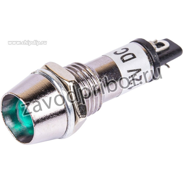 XD10-1M-Y-24VDC, Светодиод с держателем желтый 10мм 24VDC