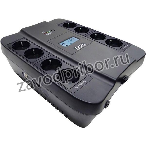 Источник бесперебойного питания Powercom Spider SPD-1100U LCD 605Вт 1100ВА черный