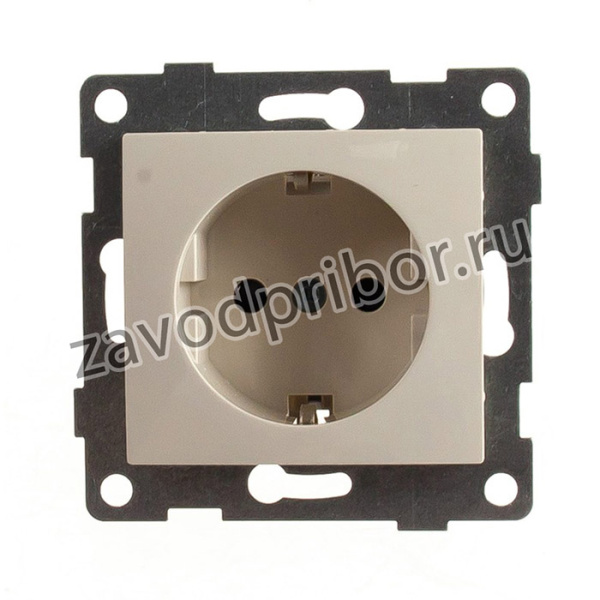 Bravo МЕХ. Роз. 1-ой с/з с з/ш, СУ , 16А, 250В, беж С10Р4-003