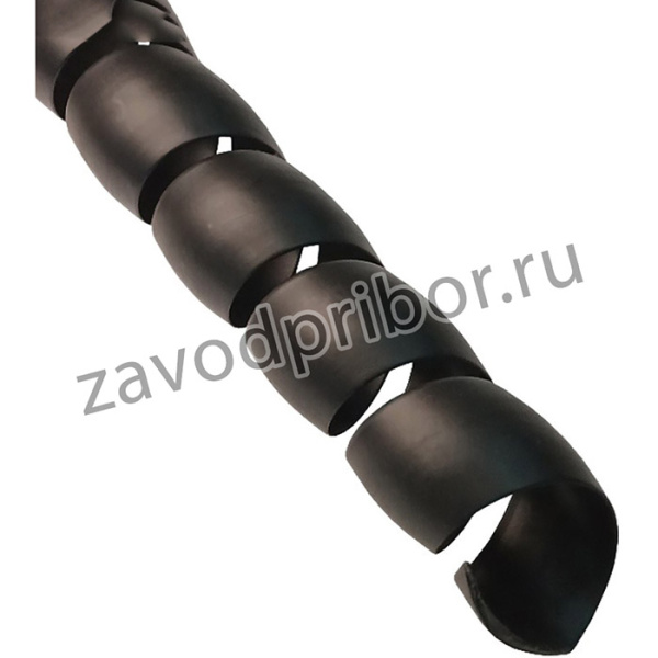 SG-32-F11 - спиральная пластиковая защита, полипропилен, размер 32, плоская поверхность, цвет черный, длина 1 м