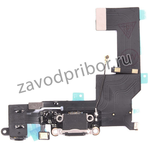 Шлейф разъема питания для iPhone SE (с аудио разъемом) черный