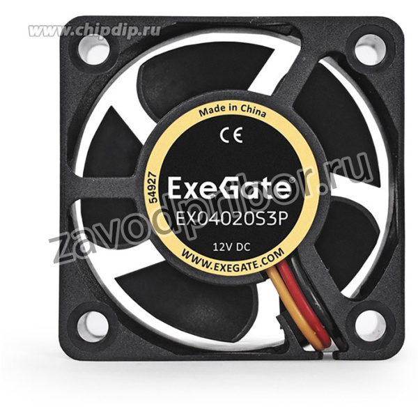 EX04020S3P, Вентилятор ExeGate 40x40x20 мм, подшипник скольжения, 3pin, 5500RPM, 22dBA