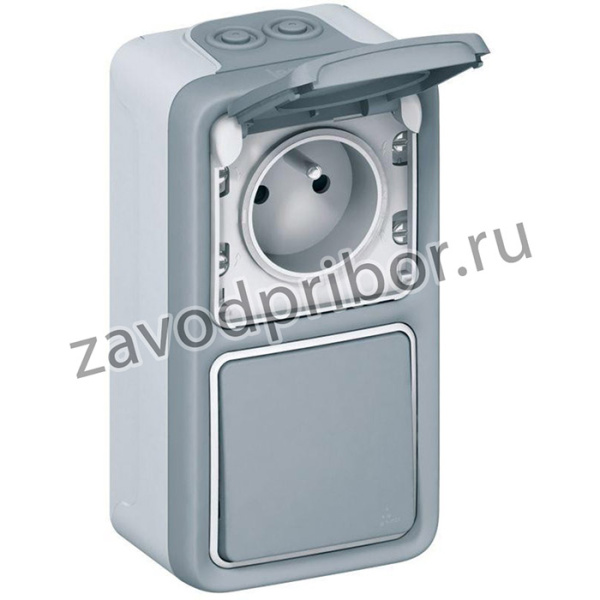 Plexo Коробка 2п верт.серый