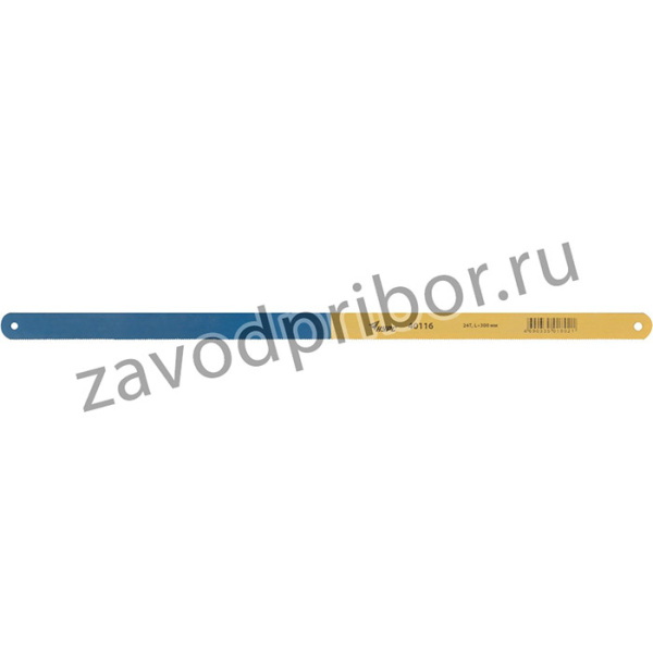 40116, Полотно для ножовки по металлу, каленый зуб, легированная сталь 300х12 мм, 12 шт. ( 24 ТPI )
