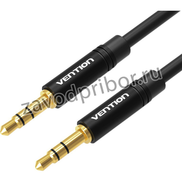Кабель Vention mini jack 3.5 mm(m)/mini jack 3.5 mm(m) - 1.5 м (BAKBG), Кабель Vention аудио Jack 3,5 mm M/Jack 3,5 mm M - 1.5м Черный