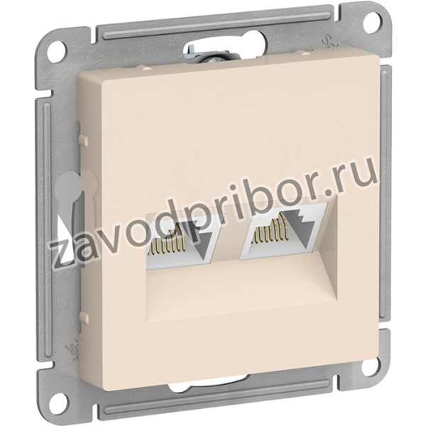 Механизм розетки компьютерной 2-м AtlasDesign RJ45 кат.5E беж.