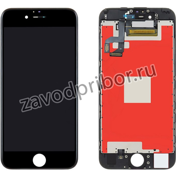 Дисплей (экран) в сборе с тачскрином для iPhone 6S с рамкой черный (Premium LCD)