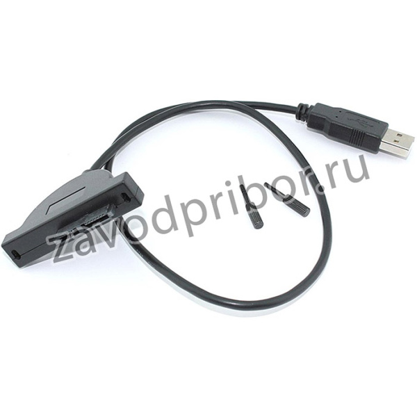Переходник miniSATA на USB 2.0 на шнурке 50см с индикаторами питания и чтения HDD