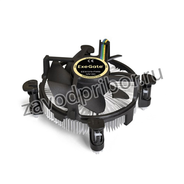 Кулер ExeGate EE97379-PWM (Al, LGA775/1150/1151/ 1155/1156/1200, TDP 65W, Fan 92mm, PWM 1200-2600RPM, Hydro bearing, 4pin, 11-24db, 180г, на