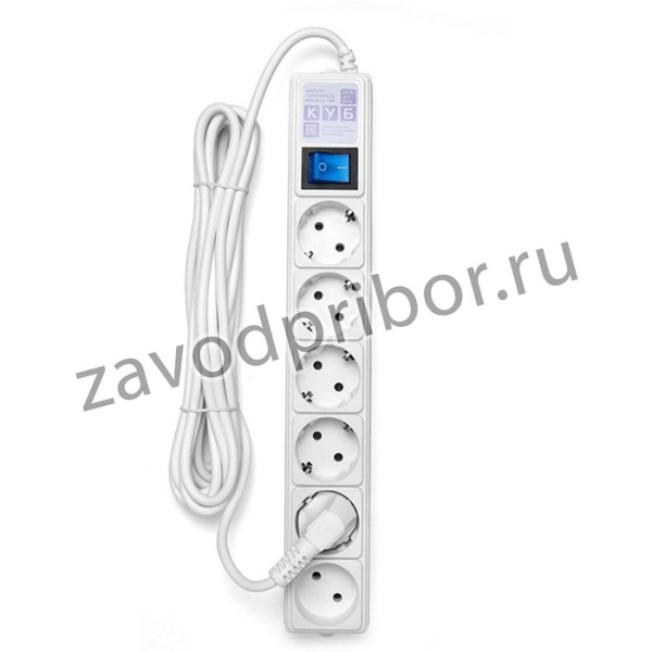Фильтр-удл. PC 5м 6р, бел. 16А/3,5кВт SPG(5+1)-16B-5М