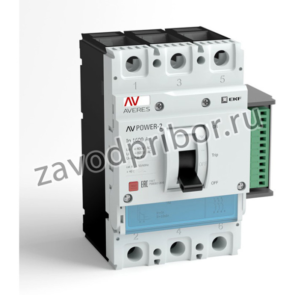 Выключатель автоматический 1600А 70кА AV POWER-5/3 ETU6.0 AVERES EKF mccb-53-1600M-6.0-av