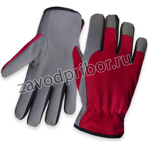 Перчатки трикотажные утепленной подкладкой Winter Motor цв красный/белый/ JLE625-10/XL