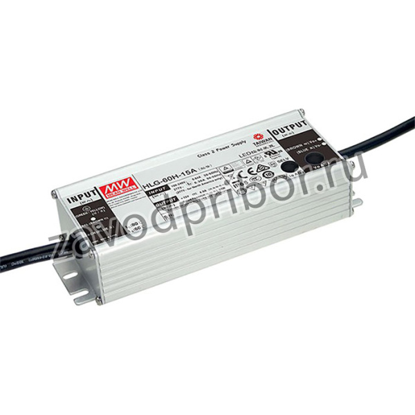 HLG-60H-48A, AC/DC LED, 48В,1.3А,62.4Вт,IP67 блок питания для светодиодного освещения