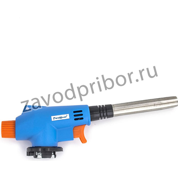 Горелка газовая на бутановый баллон, пьезоподжиг, 70x195мм, 73-0-013