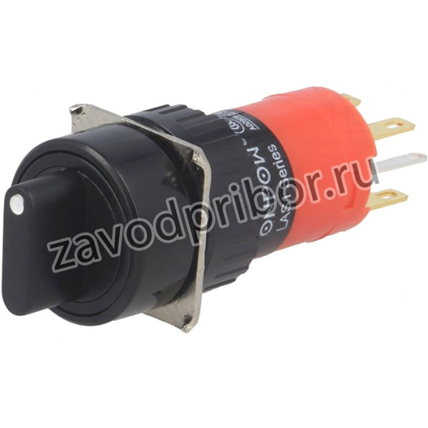 V16-11XJC-2-N, Переключатель: поворотный, Пол: 2, SPST-NO + SPST-NC, 3A/220ВAC
