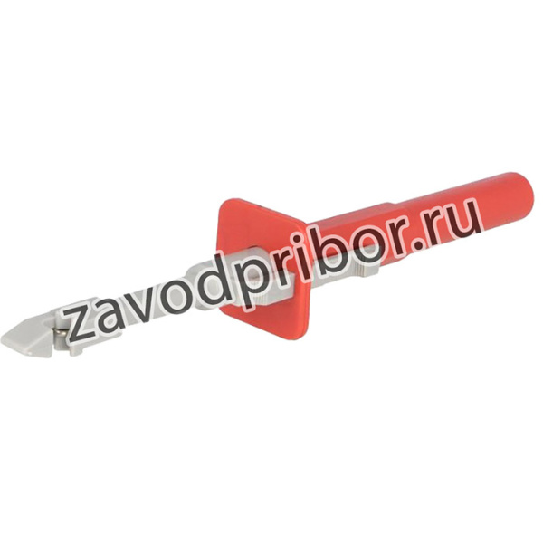 AX-CP-03-R, Щуп-зажим, с иглой, 10А, красный, Изоляция: полиамид, 4мм, d: 4мм
