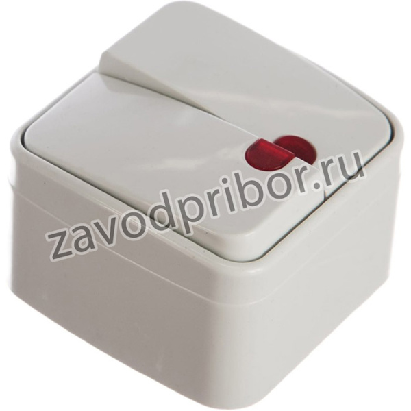 310501 Выключатель двойной сподсветкой, 10А250В, IP20, ОУ, Polo Б0036096