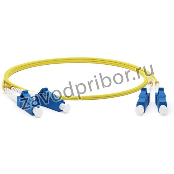 01 Патч-корд волоконно-оптический (шнур) Hyperline, SM 9/125 (OS2), LC/UPC-LC/UPC, 2.0 мм, duplex, LSZH, 50м, желтый