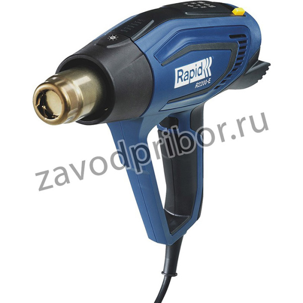Фен строительный RAPID R2200 2200 Вт. Регулировка температуры: 60-650 °C. Расход воздуха: 250-500 л/мин. Светодиодная индикация нагрева