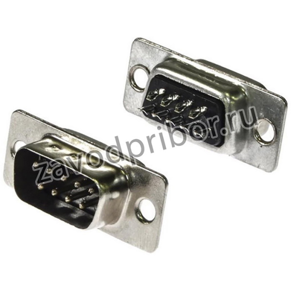 DB-09M (DS1033-09MBNSiSS), Вилка 9 pin на кабель (пайка)