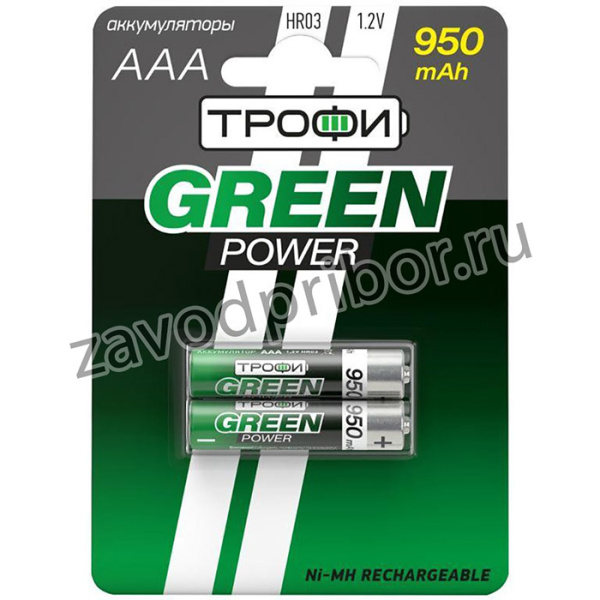 Аккумулятор AAA/HR03-2BL 950мА.ч (блист.2шт) Трофи C0032097