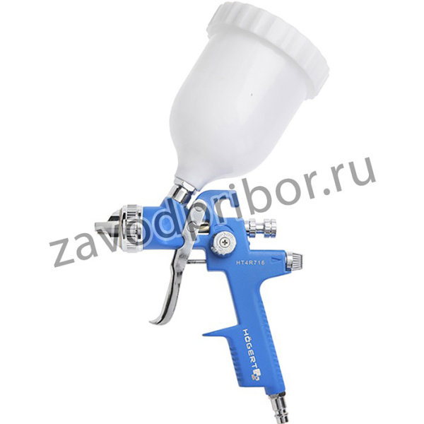 Краскопульт пневматический с верхним бачком, 600 мл, сопло 1,4 мм HOGERT HT4R716